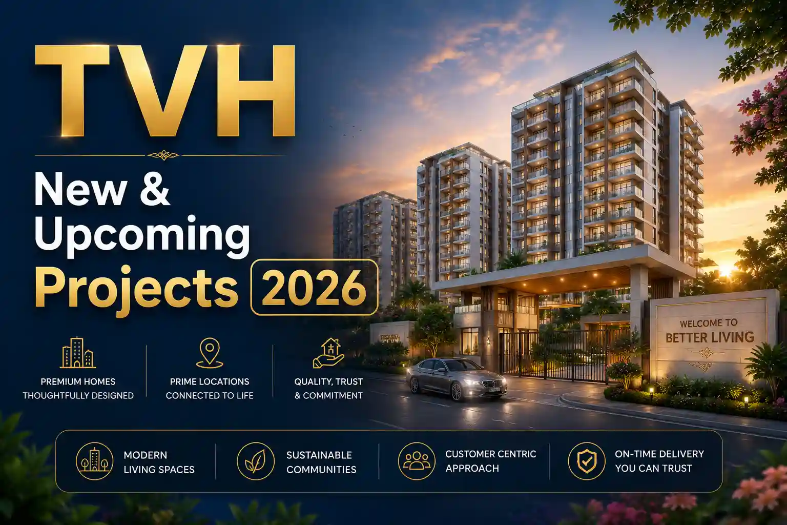 TVH new premium residential and plotted developments banner showcasing upcoming projects across Chennai